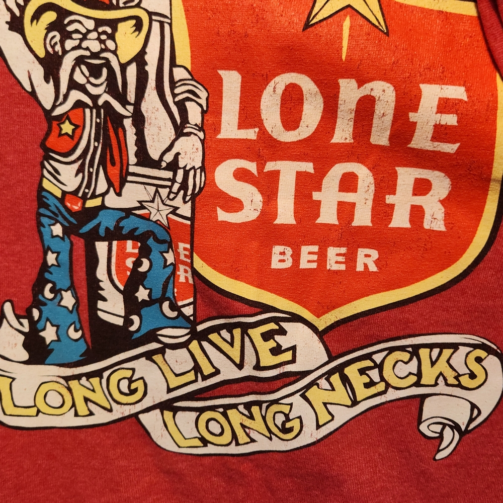 Delta Pro Weight Tee Vintage Lone Star Beer Mens XL Great Condition